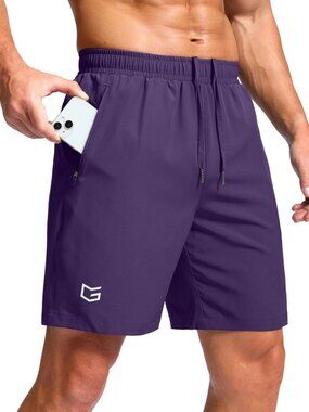 Men's Athletic Running Shorts - 2 Zipper Pockets, 7"/5"/9" Lengths, Quick-Dry